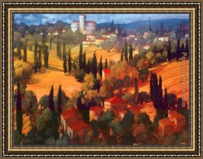 Philip Craig Framed Paintings - Tuscan Castle by Philip Craig