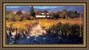 Philip Craig Framed Paintings - Vineyard Afternoon by Philip Craig