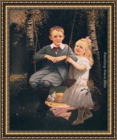 The Swing 1767 Framed Paintings - The Swing by Philip Richard Morris