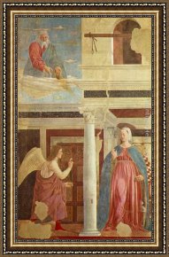 Paolo And Francesca Framed Paintings - Annunciation by Piero della Francesca