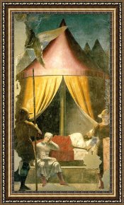 Pablo And Francesca Framed Paintings - Constantine's Dream by Piero della Francesca