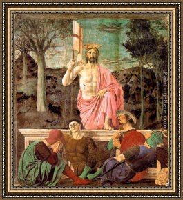 Resurrection Framed Paintings - Resurrection by Piero della Francesca