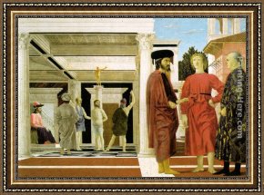 Flagellation Framed Paintings - The Flagellation by Piero della Francesca