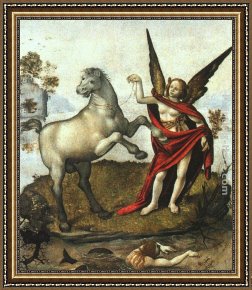Allegory of Virtue Framed Paintings - Allegory by Piero di Cosimo