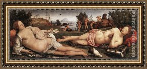 Venus with Mercury And Cupid Framed Paintings - Venus, Mars, and Cupid by Piero di Cosimo