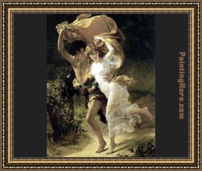 Pierre-auguste Cot Framed Paintings - La Tempete by Pierre-Auguste Cot