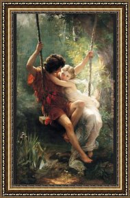 Spring Framed Paintings - spring by Pierre-Auguste Cot