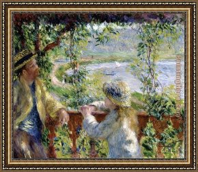 St Peter Walking on The Water Framed Paintings - By the Water by Pierre Auguste Renoir