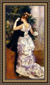 Dance The Night Away Framed Paintings - Dance in the City by Pierre Auguste Renoir