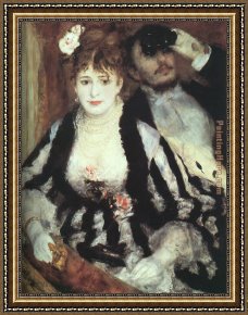 Pierre-auguste Cot Framed Paintings - La Loge by Pierre Auguste Renoir