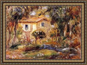 Western Landscape Framed Paintings - Landscape by Pierre Auguste Renoir