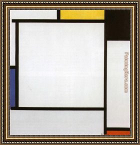 Piet Mondrian Framed Paintings - Composition 2 by Piet Mondrian