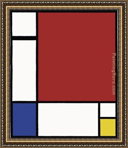 Piet Mondrian Framed Paintings - Sans Titre by Piet Mondrian