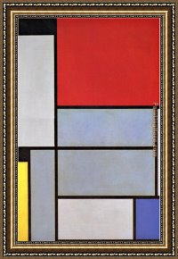 Piet Mondrian Framed Paintings - Tableau I by Piet Mondrian