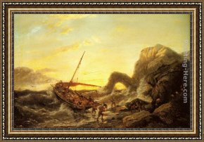 Shipwreck Framed Paintings - The Shipwreck by Pieter Christian Dommerson