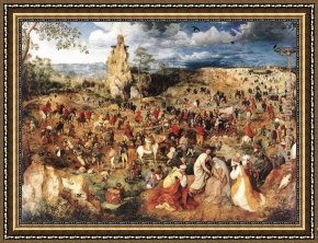 Cross in The Wilderness Framed Paintings - Christ Carrying the Cross by Pieter the Elder Bruegel