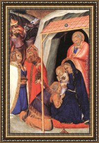 Triptych of The Adoration of The Magi Framed Paintings - Adoration of the Magi by Pietro Lorenzetti