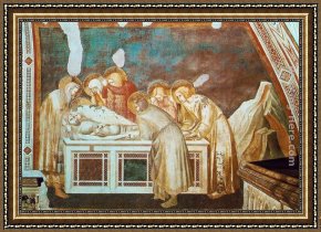 Entombment Framed Paintings - Entombment by Pietro Lorenzetti
