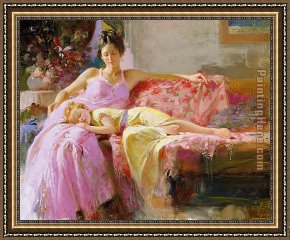 Heart Framed Paintings - A Place In My Heart by Pino