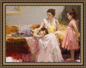 Heart Framed Paintings - A Soft Place In My Heart by Pino