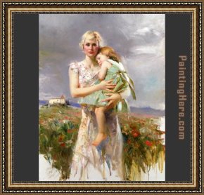 The Angel And Tobias with The Fish Framed Paintings - Angel from Above by Pino