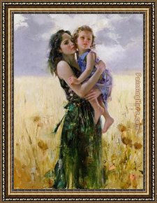 The Heart of The Rose Framed Paintings - close to my heart by Pino