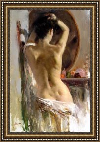 Musician's Table Framed Paintings - DRESSING TABLE by Pino
