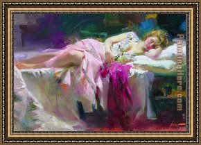 Color Study of Squares Framed Paintings - pino color by Pino