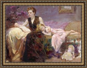 A Moment of Comfort Framed Paintings - Precious Moments by Pino