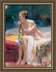 Silent Thoughts Framed Paintings - Second Thoughts by Pino