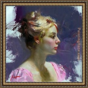 The Bunch of Violets Framed Paintings - SHADES OF VIOLET by Pino