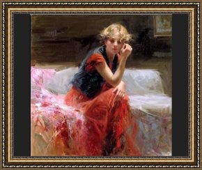 Silent Thoughts Framed Paintings - Silent Contemplation by Pino
