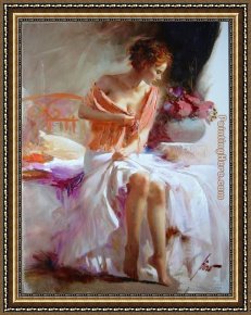 Spring Framed Paintings - Spring Flowers by Pino