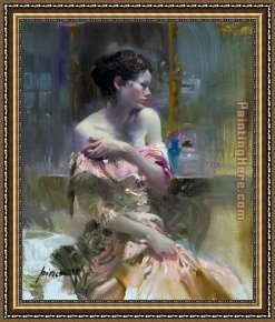 Color Study of Squares Framed Paintings - STUDY FOR PINK TAFFETA by Pino