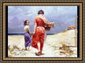 A Peaceful Retreat Framed Paintings - Summer Retreat 2002 by Pino