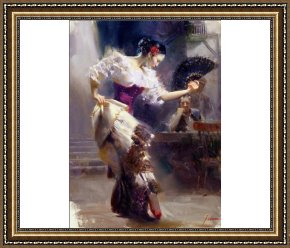 The Spanish Dancer Framed Paintings - THE DANCER by Pino