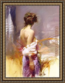 Twilight Romance by Brent Lynch Framed Paintings - Twilight by Pino