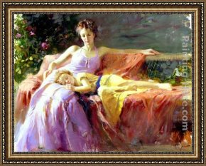 Warmth Framed Paintings - Warmth of Love by Pino
