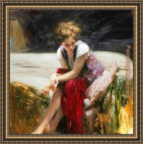 Heart Framed Paintings - WHISPERING HEART by Pino