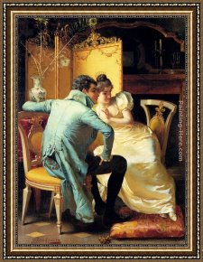 A Tavern Interior with a Bagpiper And a Couple Dancing Framed Paintings - Elegant Couples In Interiors (Pic 1) by Pio Ricci