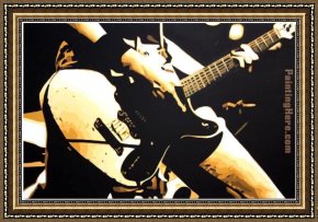 Hemicycle of The Ecole Des Beaux-arts - Detail Framed Paintings - guitar by Pop art