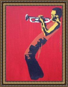Hemicycle of The Ecole Des Beaux-arts - Detail Framed Paintings - miles davis no.8 by Pop art