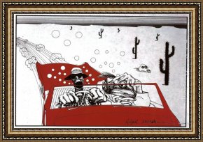 Vague Et La Perle Framed Paintings - Fear And Loathing In Las Vegas by Ralph Steadman Art