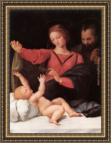 Madonna Framed Paintings - Madonna of Loreto by Raphael
