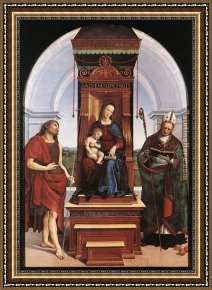 St Wolfgang Altarpiece Resurrection of Lazar Framed Paintings - The Ansidei Altarpiece by Raphael