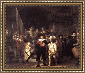 The Night Before Christmas Framed Paintings - Rembrandt night watch by Rembrandt
