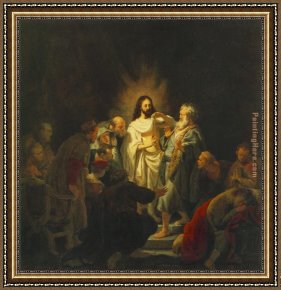 The Incredulity of Saint Thomas Framed Paintings - The Incredulity of St. Thomas by Rembrandt