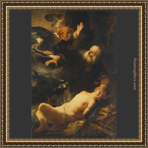 The Meeting of Abraham And Melchizedek Framed Paintings - The Sacrifice of Abraham by Rembrandt