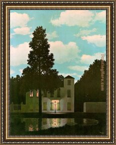 Building Framed Paintings - The Empire of Light by Rene Magritte