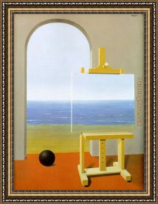 Allegory of Human Life Framed Paintings - The Human Condition by Rene Magritte